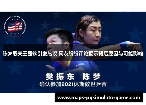 陈梦取关王楚钦引发热议 网友纷纷评论揭示背后原因与可能影响